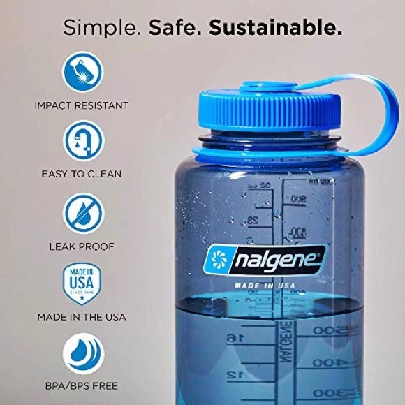 32 oz Wide Mouth Nalgene Water Bottle - BPA Free - Picture 4 of 7